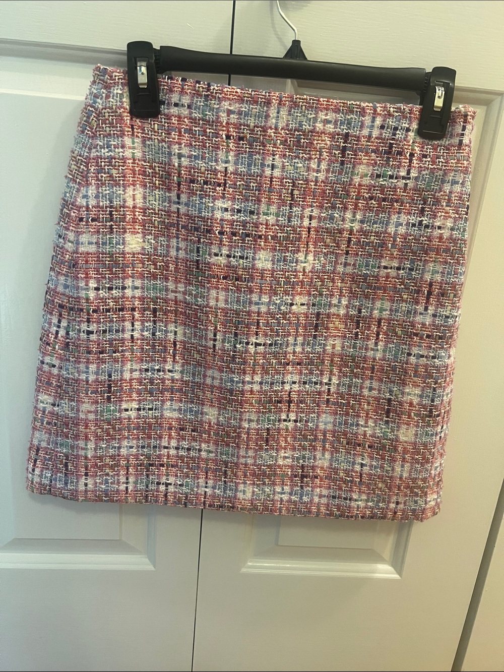Loft NWT Textured Pink, Blue, Green Tweed Mini Skirt Size 0